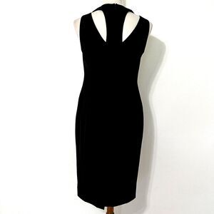 Carlisle Dress Womens 4 Black Wool Sleeveless Cutout Cocktail Party Dress $550